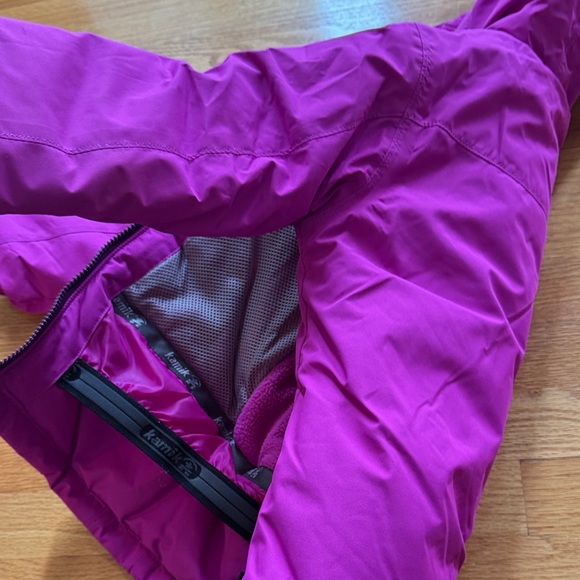 Kamik Girls Winter Ski Jacket Warm size 116/6 girls sz 6 color raspberry like ne - Picture 8 of 9